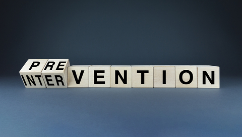 Prevention to intervention graphic
